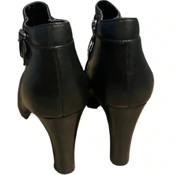 LAUREN RALPH LAUREN, MALEAH, Leather Ankle Boots Black - Picture 3 of 6
